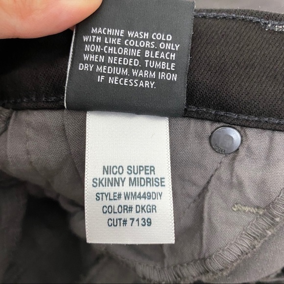 Hudson Nico Super Skinny Mid-Rise Cropped Jeans Gray Sz 26 - Picture 6 of 9